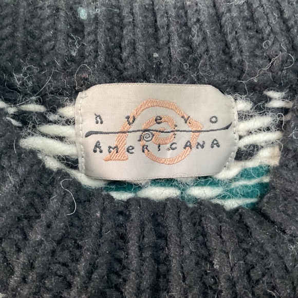 Men’s small or Women’s large chunky 100% wool sweater by Nuevo Americana - Picture 7 of 9